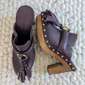 New Ulla Johnson Vera Leather Clogs